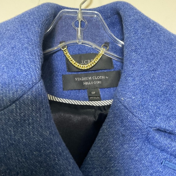 J Crew Petite Stadium Cloth By Nello Gori Women’s Wool Blend Pea Coat Size 0P - Picture 2 of 9